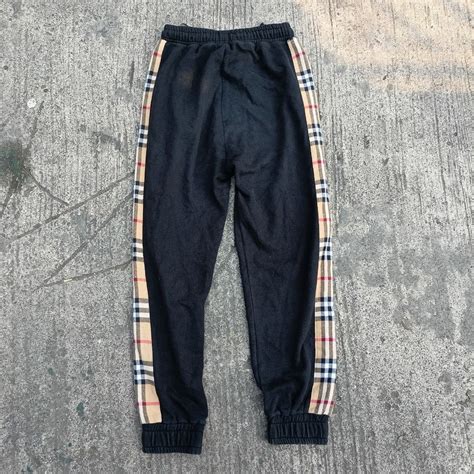 burberry tartan trousers|burberry check panel jogging pants.